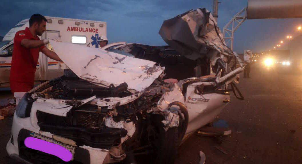 ۲ فوتی در اثر برخورد کوئیک و تریلی در جاده زنجان