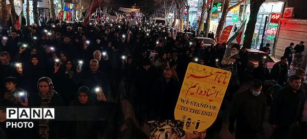 سوگواری مردم بجنورد در هفتین  شب شهادت امام شهیدشان