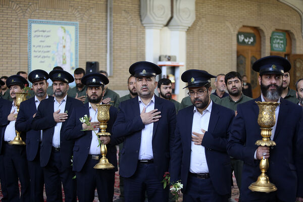 آیین گرامیداشت سالروز طوفان الاقصی با حضور کارکنان پلیس در قم