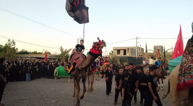 قافله نمادین کربلا در روستای علی آباد پیشکوه تفت
