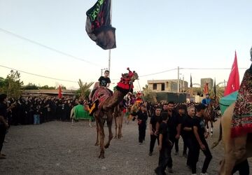 قافله نمادین کربلا در روستای علی آباد پیشکوه تفت