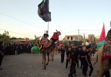 قافله نمادین کربلا در روستای علی آباد پیشکوه تفت