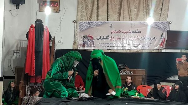 مراسم تعزیه شهادت حضرت زهرا(س) در روستای ساروق شهرستان داورزن