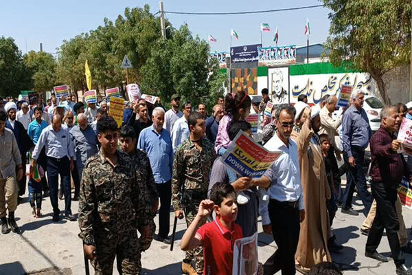 راهپیمایی روز قدس در تنگستان، شبانکاره، سعدآباد و بوشهر