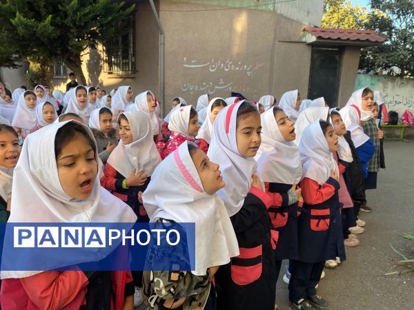 صبحگاه در مدرسه پاهکیده املش