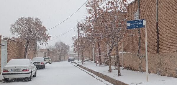 برف زمستانی در شهرستان بن 