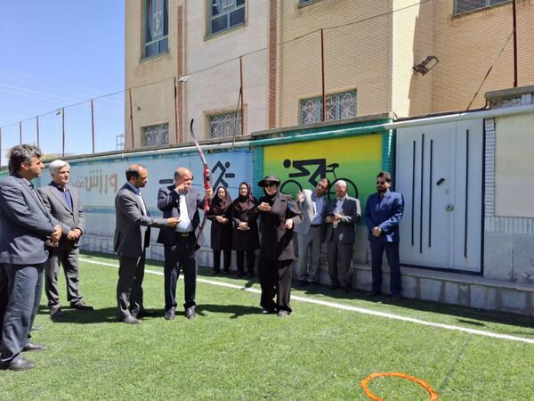 افتتاح زمین چمن هنرستان تربیت بدنی محمد شهرستانی ناحیه ۶ مشهد