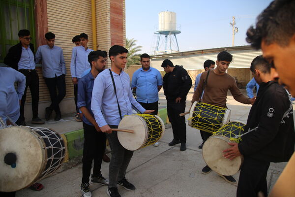 مراسم عزاداری ایام فاطمیه توسط دانش‌آموزان تنگستانی