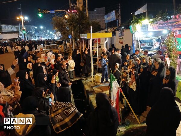 نهمین شب از خدمت‌رسانی اداره آموزش و پرورش کردکوی قالب موکب مردمی