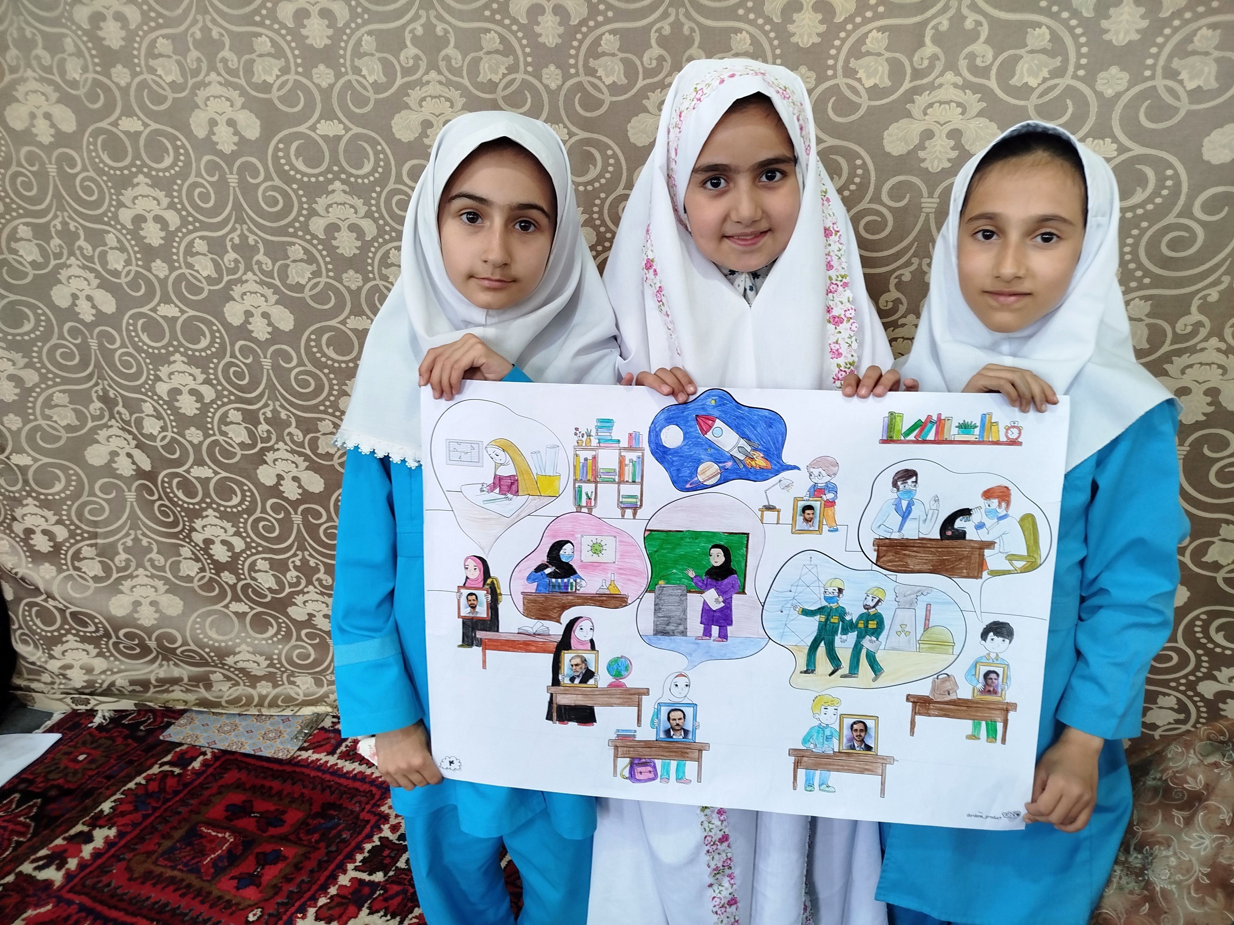 ادای احترام هنرمندانه‌ دانش‌آموزان هوراند به شهدای خدمت