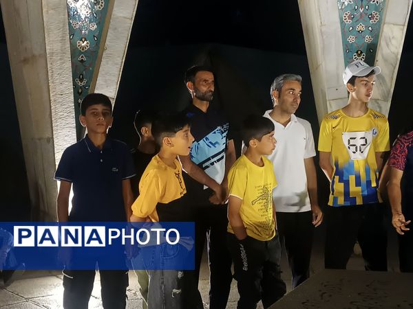 بازدید پسران دومیدانی کاران استان خراسان رضوی از آرامگاه عطار و خیام