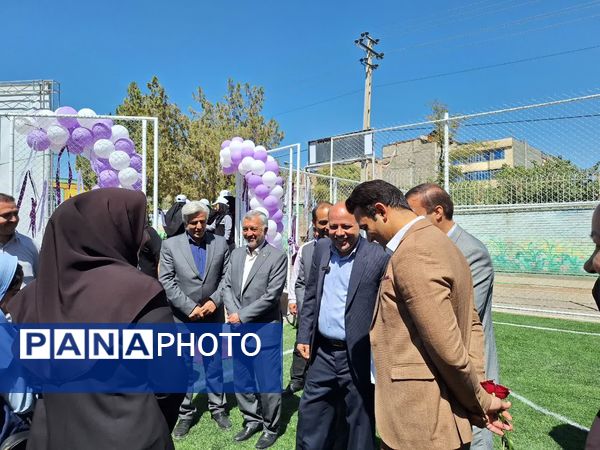افتتاح زمین چمن هنرستان تربیت بدنی محمد شهرستانی ناحیه ۶ مشهد