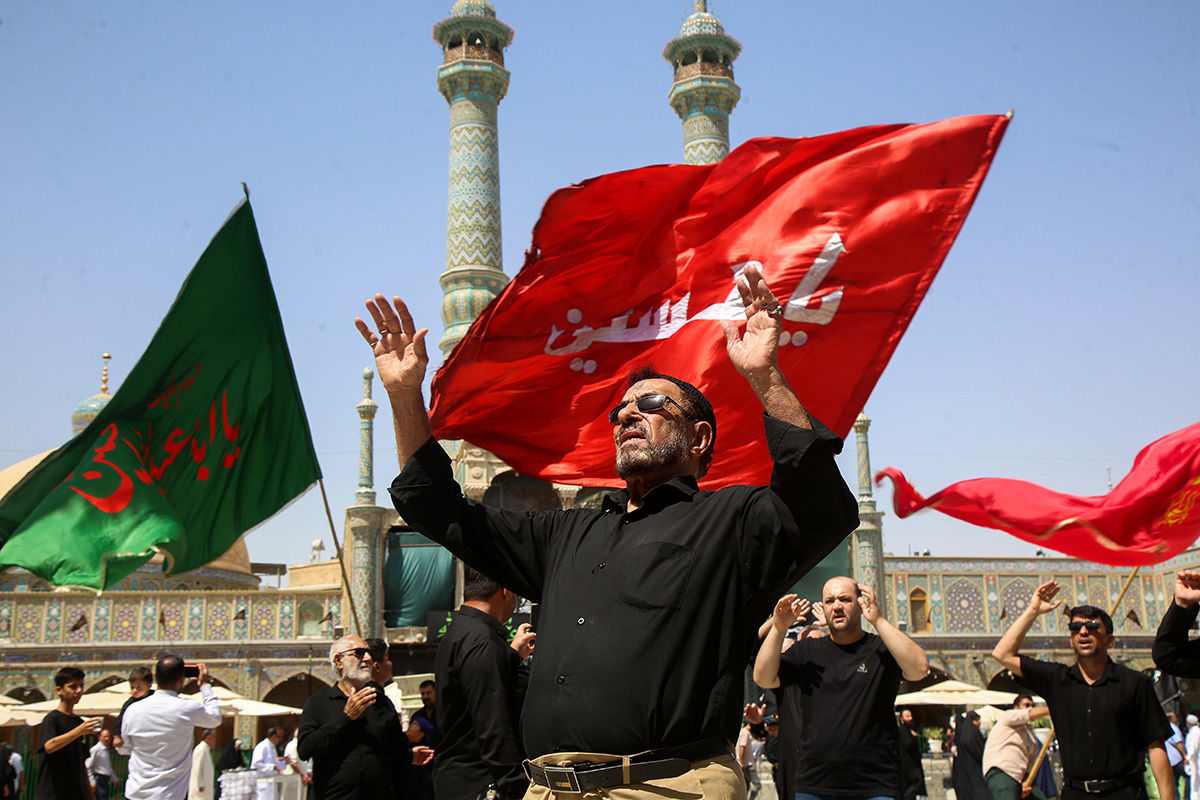 مراسم عزاداری سالروز شهادت امام حسن عسگری(ع) در قم