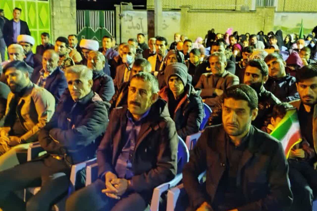 سوگواری مردم روستاهای شهر قلعه رئیسی در پی شهادت رهبر انقلاب