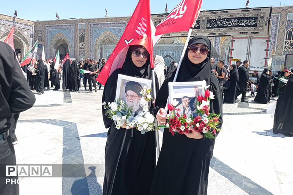 مشهد در سوگ؛ بدرقه باشکوه رهبر شهید انقلاب در جوار بارگاه رضوی/۲