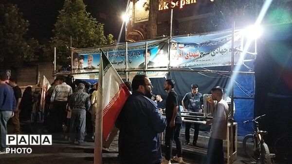 موکب شهدای روستای آهوان در نود و دومین شب از اجتماعات مردمی 