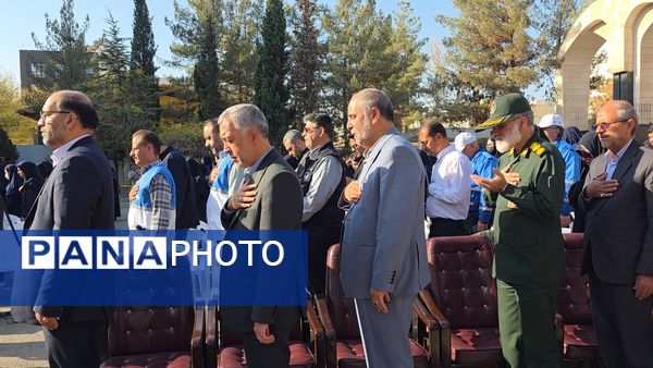 آیین نواختن زنگ پدافند غیرعامل در ناحیه شش مشهد