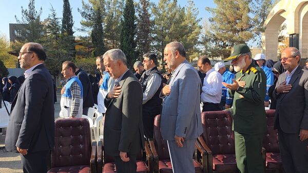 آیین نواختن زنگ پدافند غیرعامل در ناحیه شش مشهد