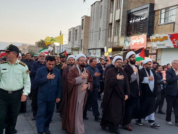 تجمع مردم خرمدره در محکومیت ترور شهید سیدحسن نصرالله