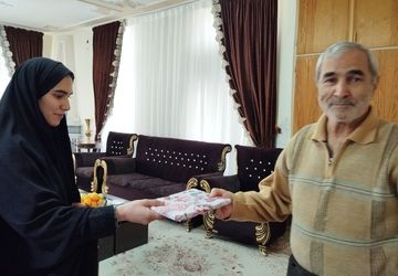 دیدار اعضای انجمن اسلامی هنرستان بصیرت آشخانه با همسر جانباز رسایی پور