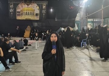 آئین عزاداری حسینی با غم و اندوه در امامزاده اسحاق(ع) اصفهان
