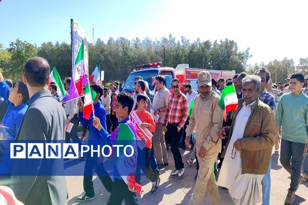 حضور  پرشور مردم بوموسی در راهپیمایی ۲۲بهمن 