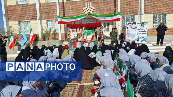 میزبانی دانش‌آموزان دختر بیرجندی از شهید گمنام 