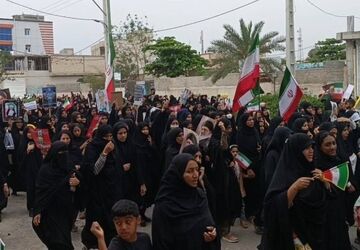 میناب یکپارچه در راهپیمایی روز قدس؛ بیعت با رهبری و تجدید میثاق با آرمان شهدا