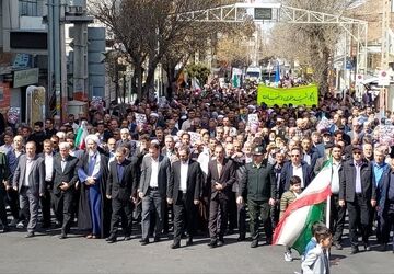 راهپیمایی روز قدس در شهرستان اسکو