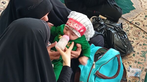 سربازان کوچک امام زمان در همایش شیرخوارگان حسینی شهرستان بن