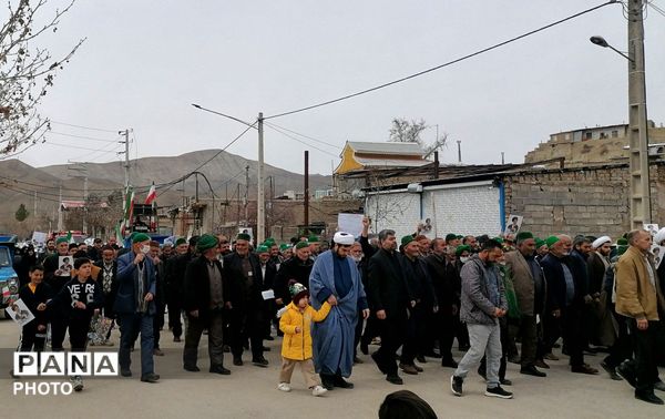 راهپیمایی روز جهانی قدس در شهر بار نیشابور