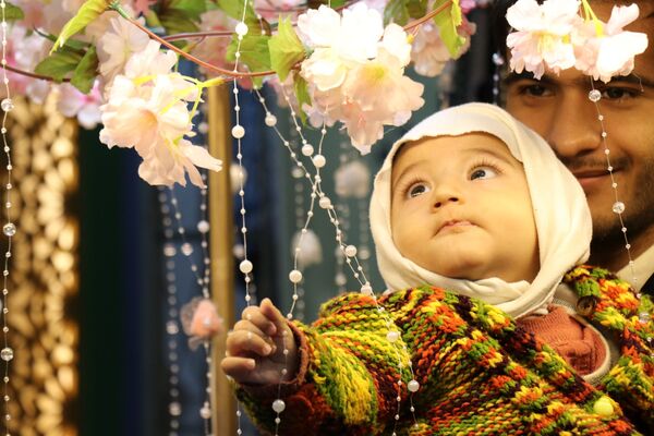 حضور پرشور دانش‌آموزان در نمایشگاه قرآن و عترت در حرم مطهر رضوی