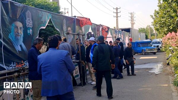 موکب مرکزی شهرستان چهارباغ برای اسکان و پذیرایی از زائران تشییع رهبر شهید 