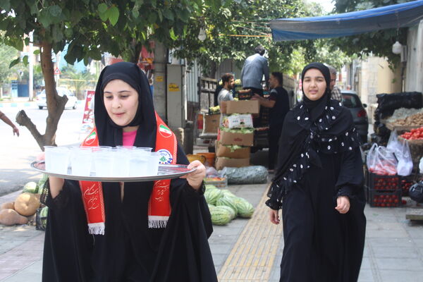 میزبانی دانش‌آموزان گلوگاهی از مسافران و زائران رضوی 