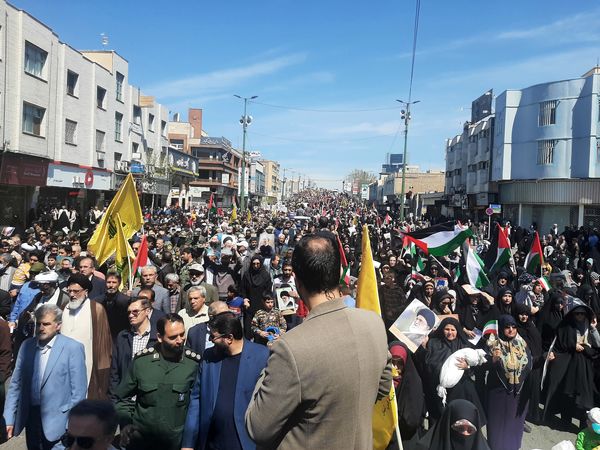 راهپیمایی روز قدس در شهر قزوین 