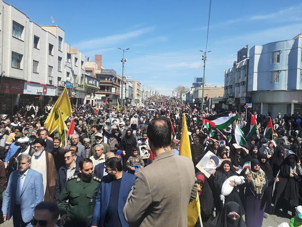 راهپیمایی روز قدس در شهر قزوین 