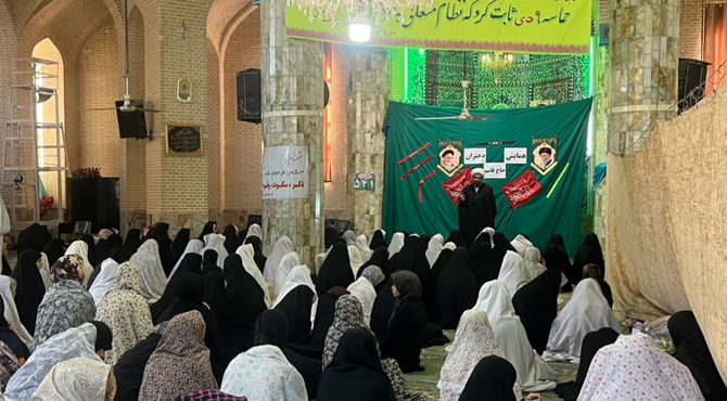 حضور پرشور دانش آموزان شهرستان خاتم در مراسم اعتکاف