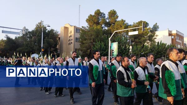 قافله پیاده‌روی و عزاداری خادمیان رضوی و هیات‌های مذهبی اصفهان