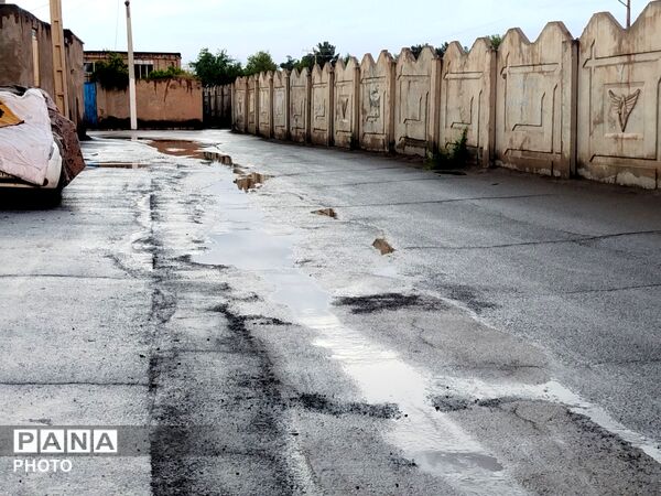 بارش رحمت الهی همراه با تگرگ در شهرستان نیشابور 