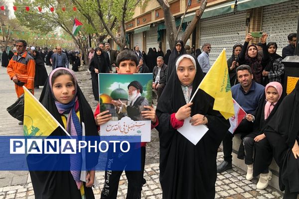 راهپیمایی روز قدس در ناحیه دو شهرری 