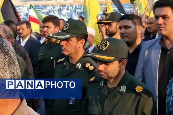 خروش مردم قرچک در پی شهادت دبیرکل حزب‌الله لبنان