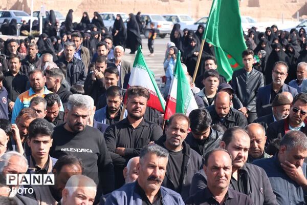سوگواری مردم ولایتمدار بخش بهمن ابرکوه در پی شهادت رهبر معظم انقلاب