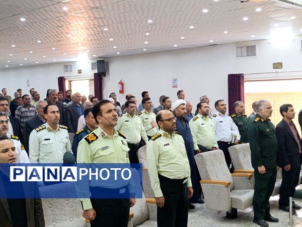  آیین و تکریم فرمانده نیروی انتظامی شهرستان خلیل آباد 