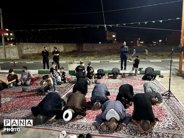 شور حسینی در شهرک ینگی امام  در شب اول محرم 