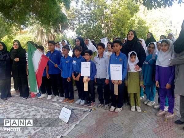 تبلور فرهنگ سلامت در فعالیت صبحگاهی دانش‌آموزان و مربیان مینابی