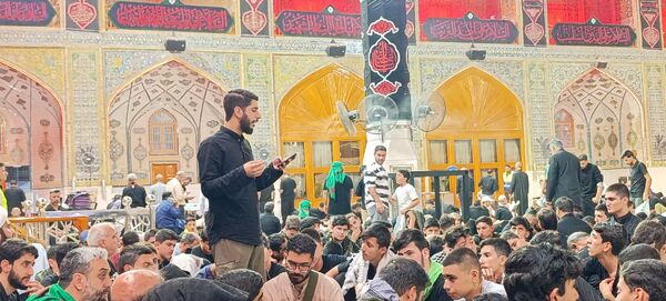 مراسم وداع کاروان فرستادگان امام رضا علیه السلام در نجف