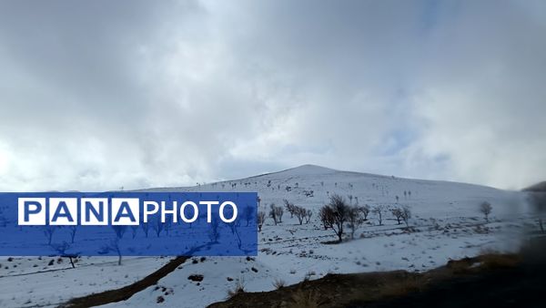 بارش برف زمستانی در روستای برزنون شهرستان نیشابور