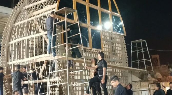 آیین نخل بندی در شهرستان زارچ
