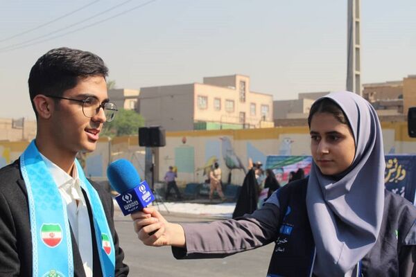 دانش آموزان اهوازی انزجار از استکبار جهانی را در قاب دوربین پانا ثبت کردند