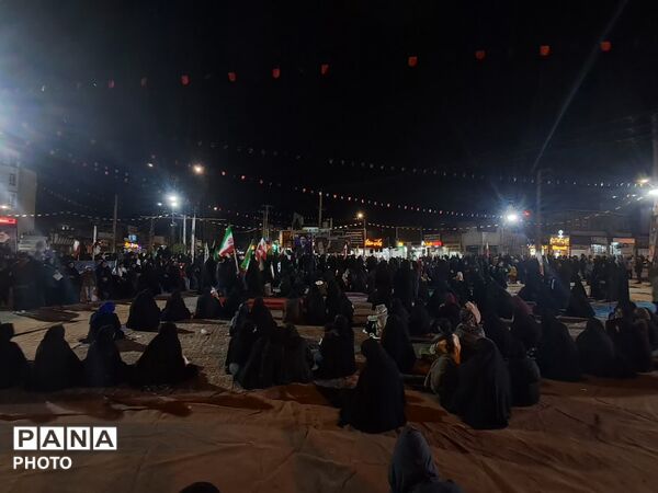 تجمع برای حمایت از رزمندگان کشور در شهر دهدشت 